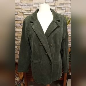 Women's 18/20 Cato Olive Corduroy Jacket Blazer